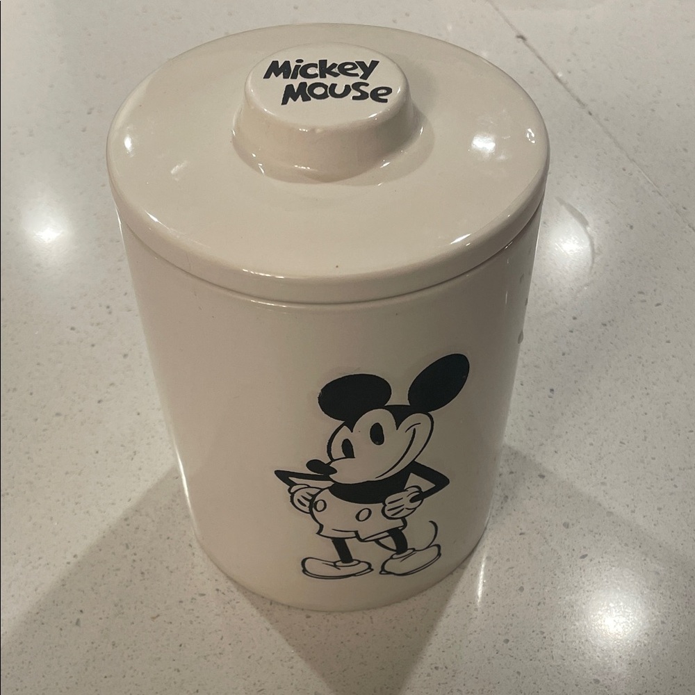 Disney Mickey Mouse Cream and Black Food Storage Jar
